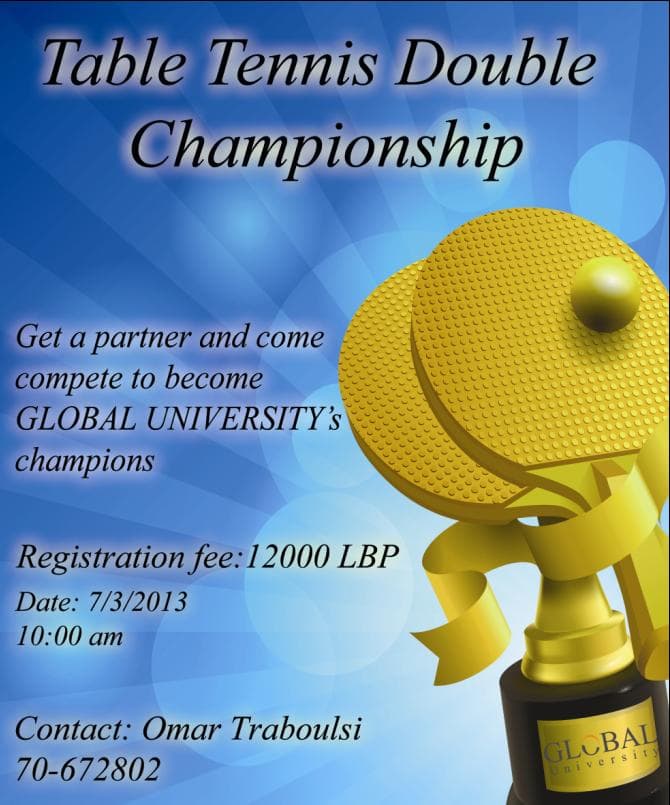 Table Tennis Double Championship