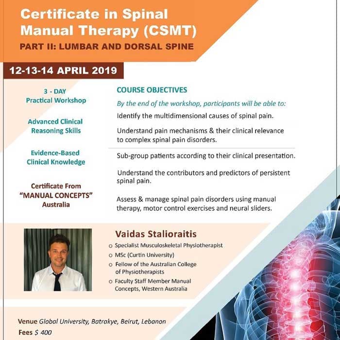 Spinal Manual Therapy (CSMT) - Lumbar and Dorsal Spine